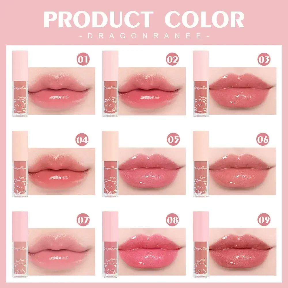 Cute Mirror Water Lip Glaze Waterproof Moisturize Sexy Red Lip Tint rossetto Shine Glitter Lip Gloss trucco rossetti duraturi