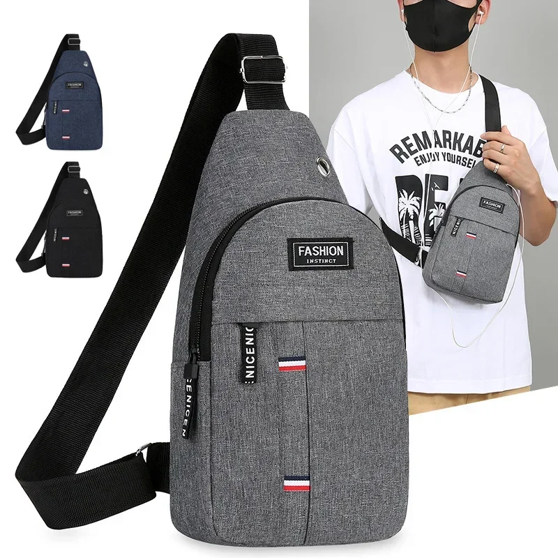 Men's One Shoulder Crossbody Bag Multifuncional Portable Crossbody Bags Travel Sling Bag Casual Men's Chest Bag Cross Body