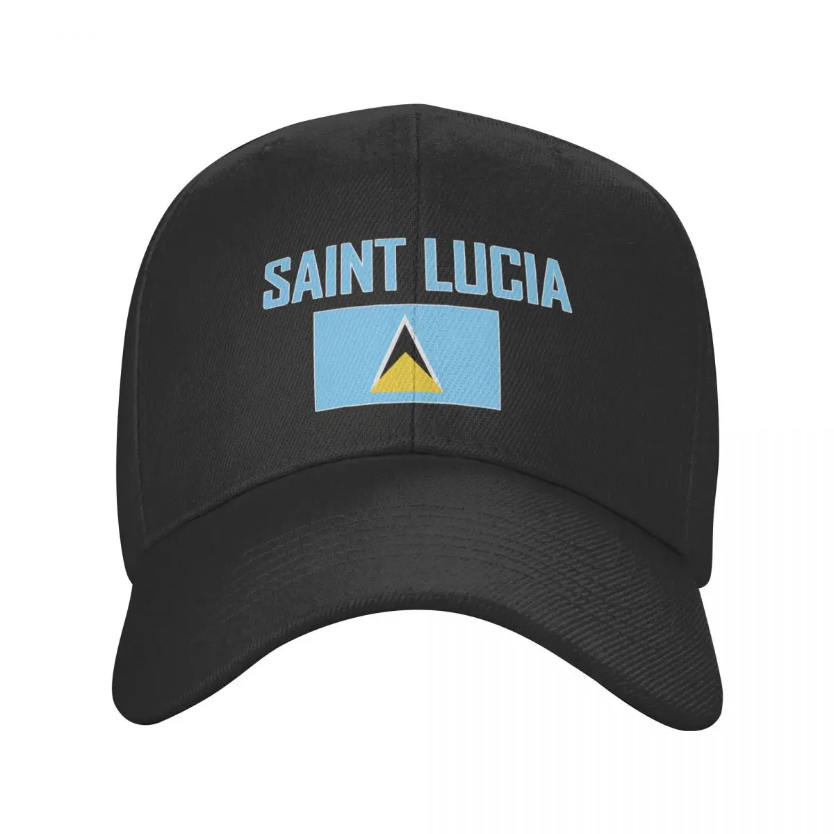 SAINT LUCIA Country Name With Flag Sun Baseball Cap Breathable Adjustable Men Women Outdoor Soccer Hat For Gift