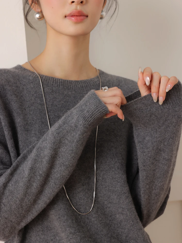 

Classic round Ne Pullover Camere Knitwear Sl All Wool Comfortable Versatile Women's Faion Commute Sle Regular Fit