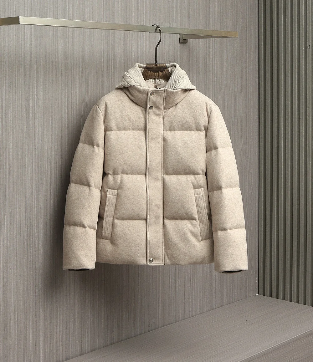 

Comfortable Soft Winter New Sle Beautiful Mule Wool Silver Tead Du down Jaet Knitted Hat Coat Youth Trendy Thiened