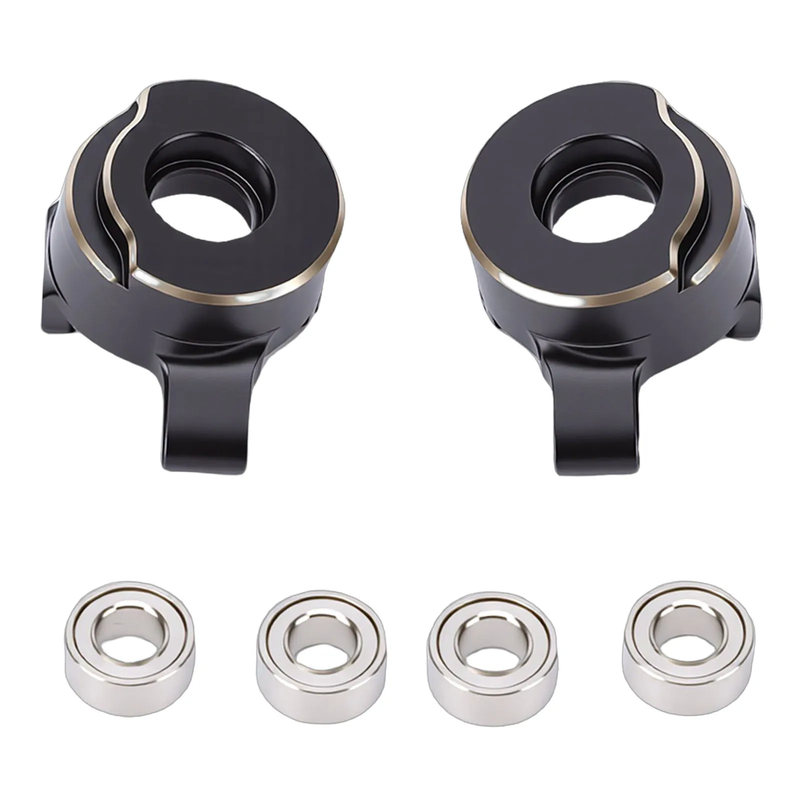 

1 Pair RC Brass Front Steering Knuckles Replacement for SCX30 1/30 RC Crawler Steering Knuckles with Black Coating