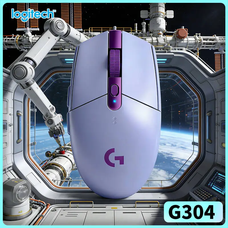 Logitech G304 LIGHTSPEED Wireless Gaming Mouse 12000 DPI HERO Sensor 1ms Latency 250hr Battery Programmer Reliable Users