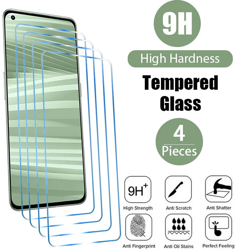 4PCS Tempered Glass for Realme GT 2 Pro 8 7 9 Pro 8i 9i Screen Protector for Realme GT Neo 2 3 2T Q3S Q3 C21Y C25S C25Y Glass