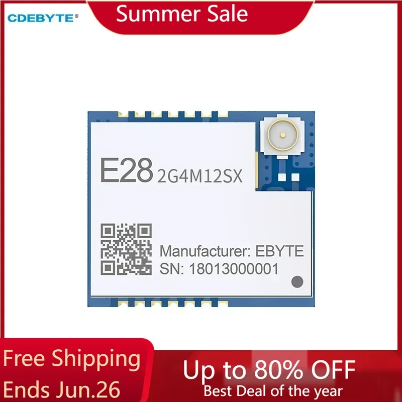Беспроводной модуль Lora SX1281 SMD BLE CDSENET E28-2G4M12SX IPEX Антенна 12 дБм 3 км GFSK FLRC Lora Высокая скорость