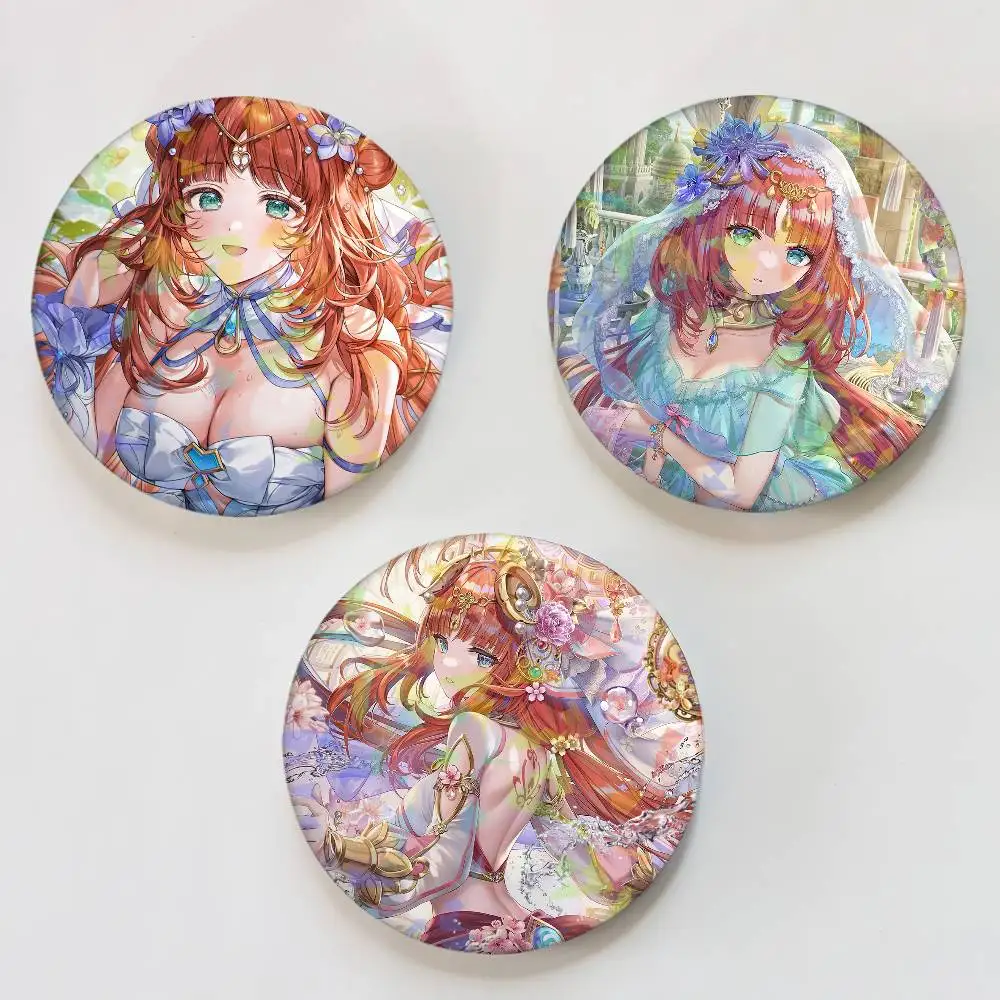 Genshin Impact Nilou Laser Button Pins Backpack Clothing Decor Brooch Fiction Badge Jewelry Gifts