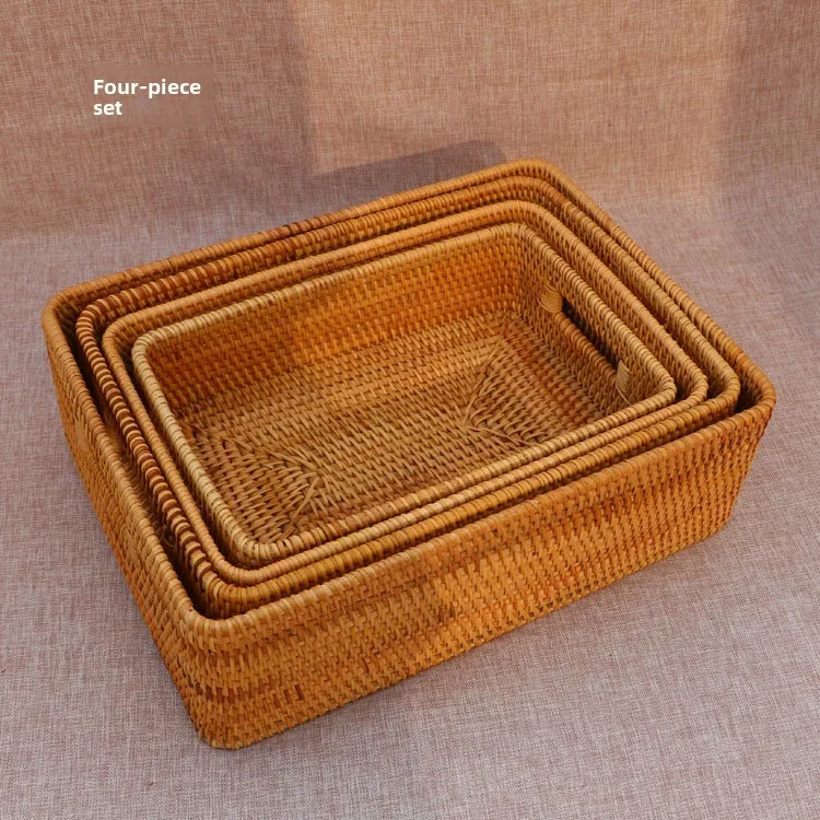 

Rattan woven storage baskets, desktop organizing boxes, clothing storage boxes, underwear storage boxes, toys for household use