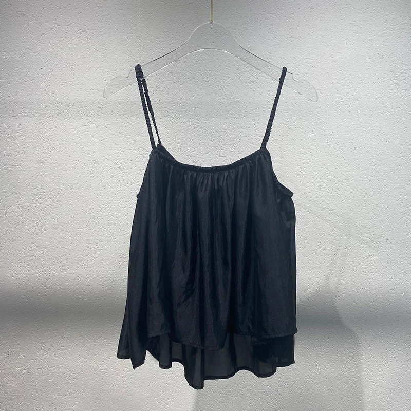 Niche Style 2026 Summer Solid Halter Neck Camisole Female Slim Fitting Daily Basic Casual Tank Tops