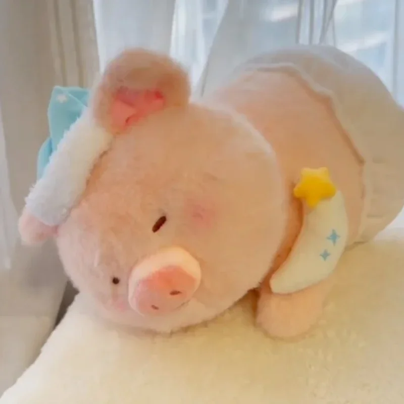 Lulu o piggy doce sonho série brinquedos de pelúcia sono lance travesseiro encosto de cabeça fofo animal macio pelúcia bonecas pingente brinquedo presente