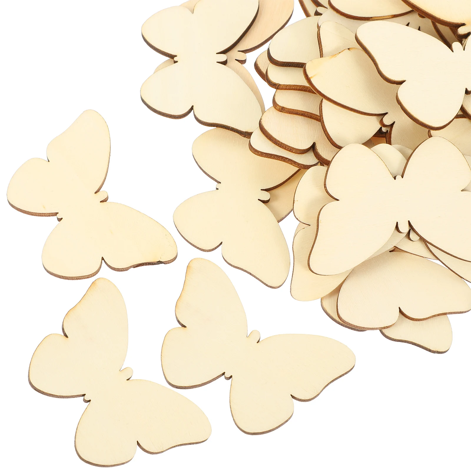 

DIY Butterfly Wood Craft Pieces Smooth Natural Decor Valentine Wedding Party Favor Gift Idea Blank Wood Slices Ornament Shape