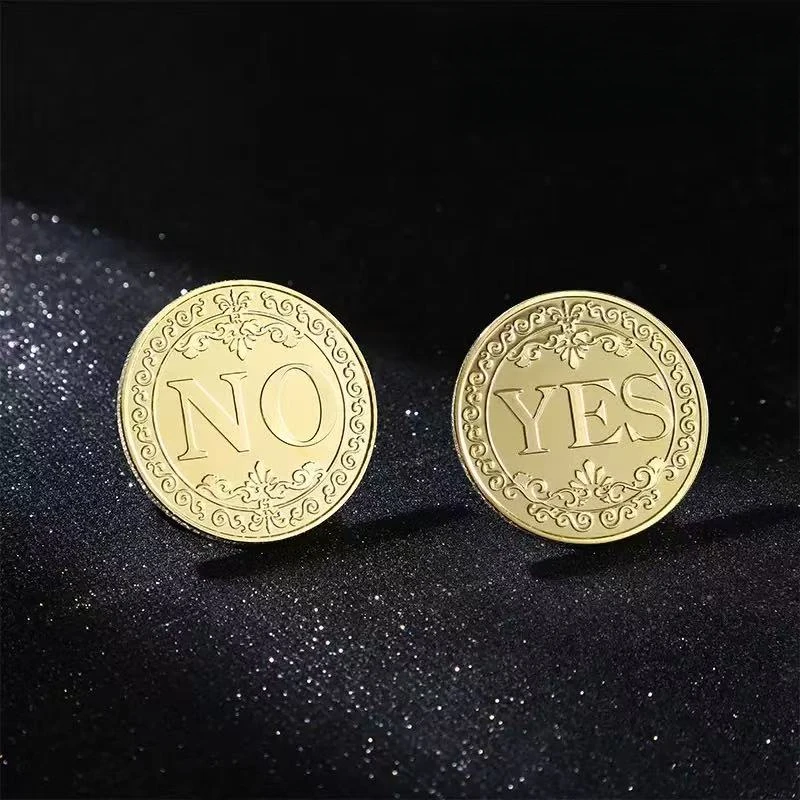 نعم لا قرار عملة تذكارية - عملة معدنية ممتعة للإجابة، هدية إبداعية للأشخاص غير المكتمنين #2