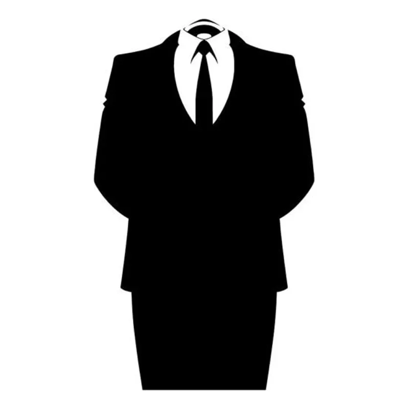 Apparel Suit Stickers High Quality Fashion Car Decoration Personality Pvc Waterproof Car Window Decals Black/white, 15cm * 9cm