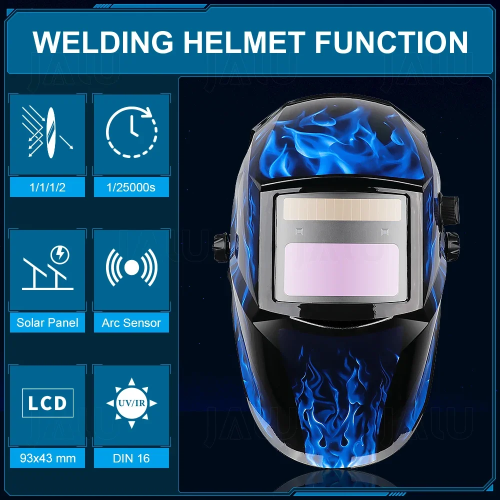 Imagem -04 - Máscara de Soldagem com Escurecimento Automático Tela Lcd de Visão Grande Capacetes de Soldagem com Escurecimento Automático para Moagem Corte Equipamento de Soldagem a Arco