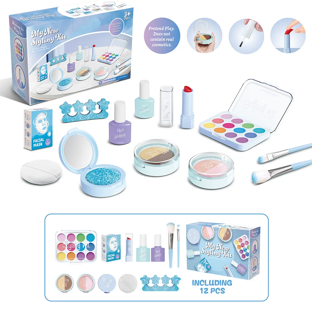 Kids Toys Simulation Cosmetics Set Pretend Play Makeup Toys For Girls Play House Simulation Make up Educational Toys Gifts