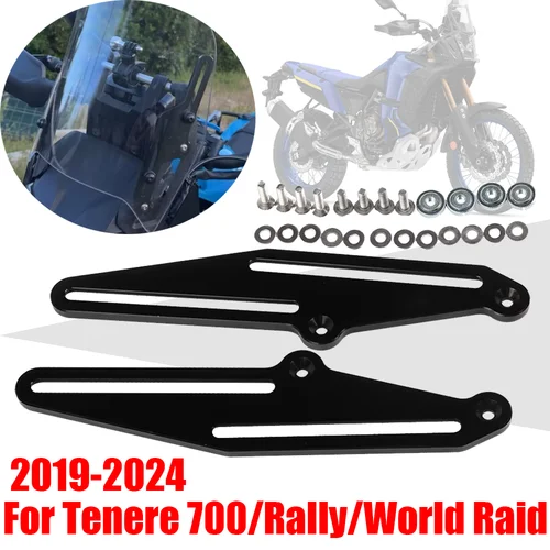 Para YAMAHA TENERE 700 T700 T7 2019 - 2024 Tenere700 soporte de pantalla de viento accesorios de motocicleta ajustador de parabrisas