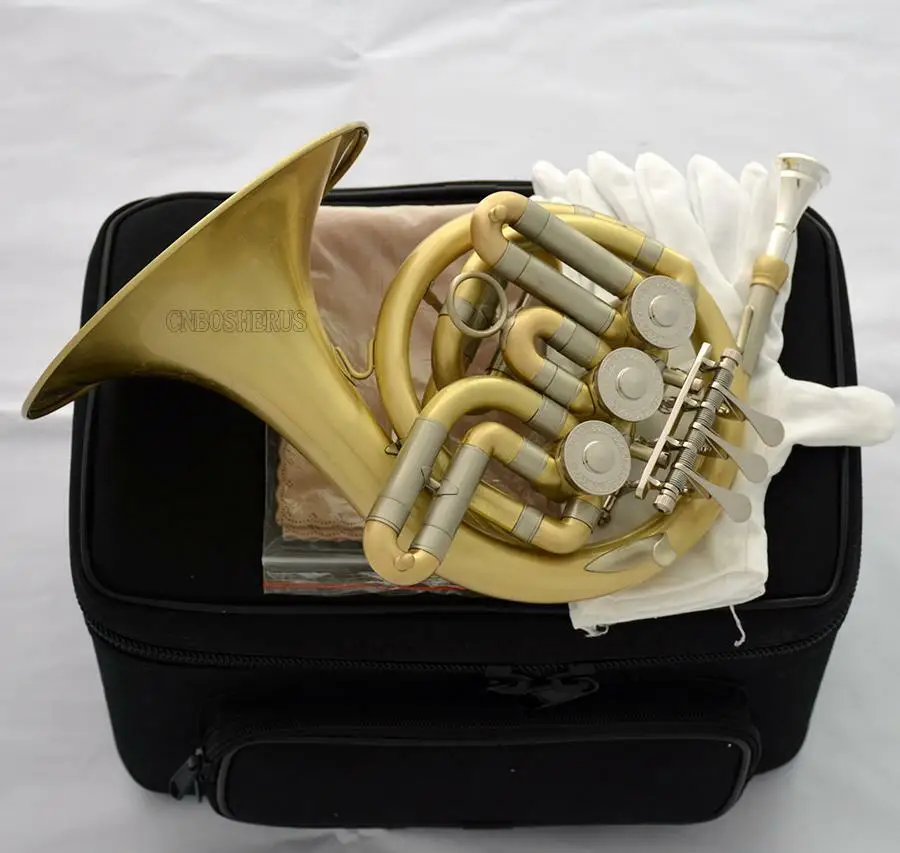 High quality Matt brass NEW Piccolo MiNi French Horns Pocket Bb keys With Case