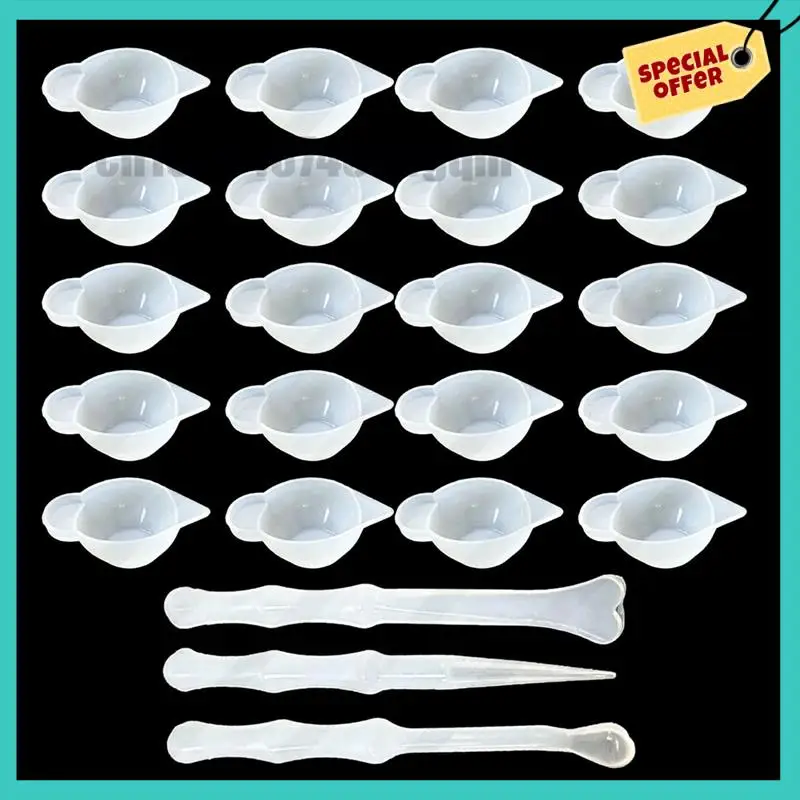 -ABJZ 23PCS Silicone Moldling Cup Dispenser Mini Measuring Mixing Bowl With Spoon Stirring Stick Ornaments Accessories Gadgets