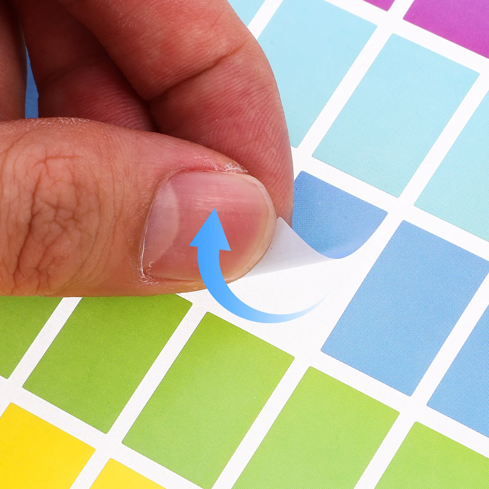 10 hojas de etiquetas de codificación de colores, pegatinas rectangulares autoadhesivas de colores para organización y clasificación en el hogar, oficina y escuela