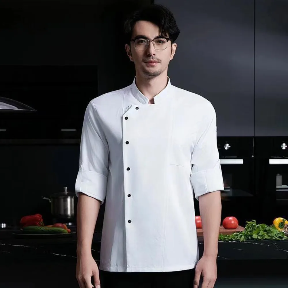 2025 Autumn/Winter Long-Sleeve Chef Jacket for Bakers - Men's Baking Workwear for Western Restaurants & Hotels