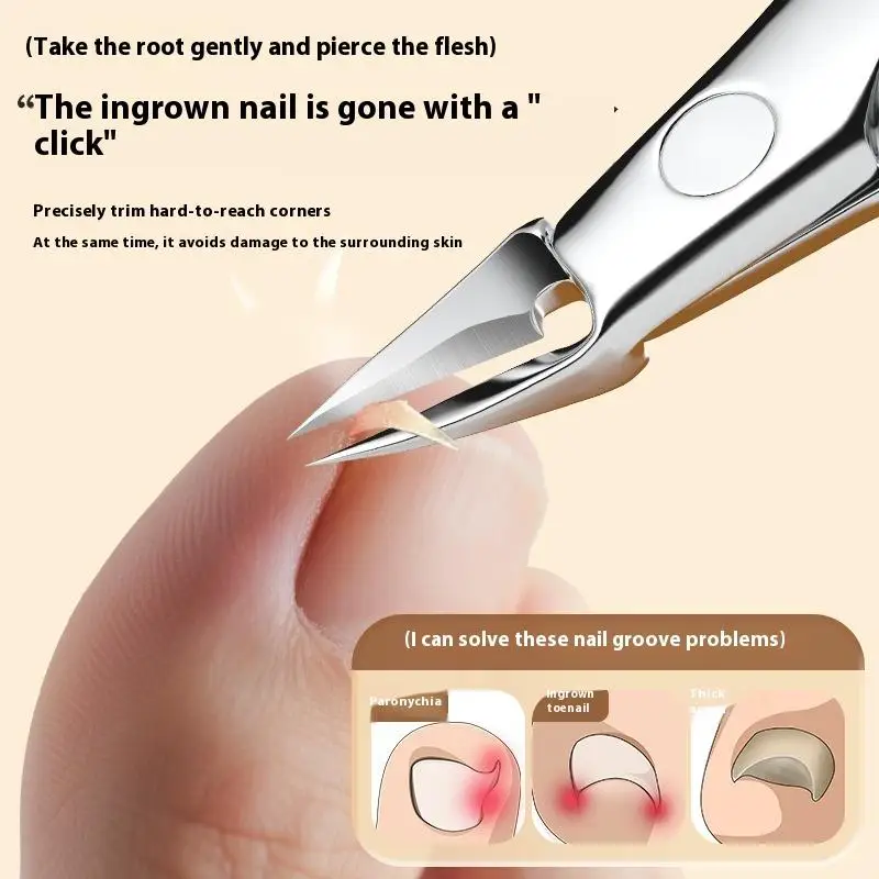 Gebogen diagonale nagelknipper voor dikke en ingegroeide teennagels Seniorenvriendelijk Gemakkelijk te knippen - Teennagelknipper