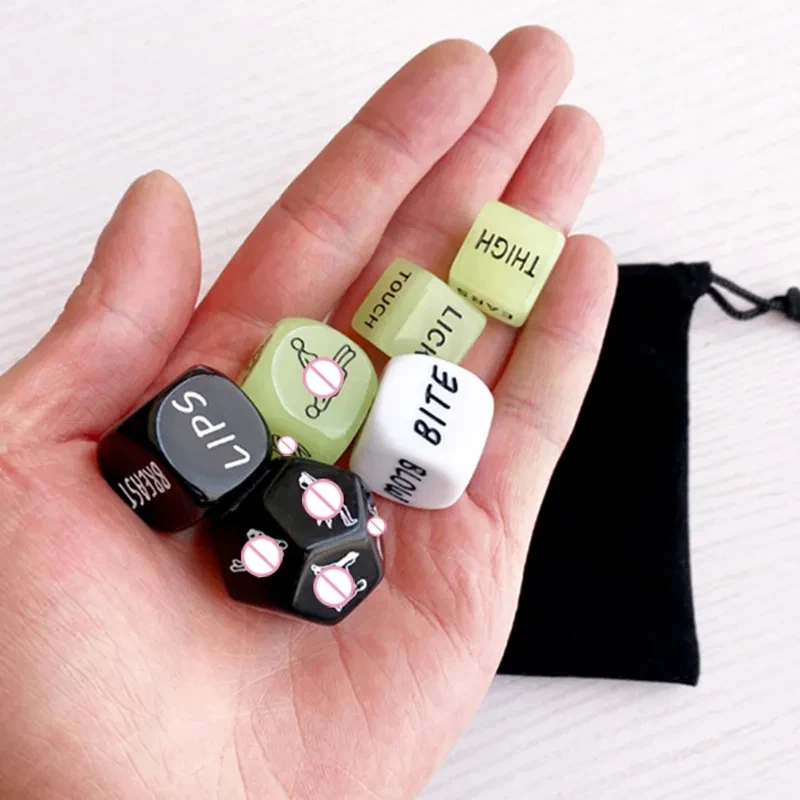 6/5/4/1Pcs Sexy Dice Set Fun Adult Love Posture Couple Game Sex Noctilucent Erotic Lovers Position Foreplay Romantic Party Toys