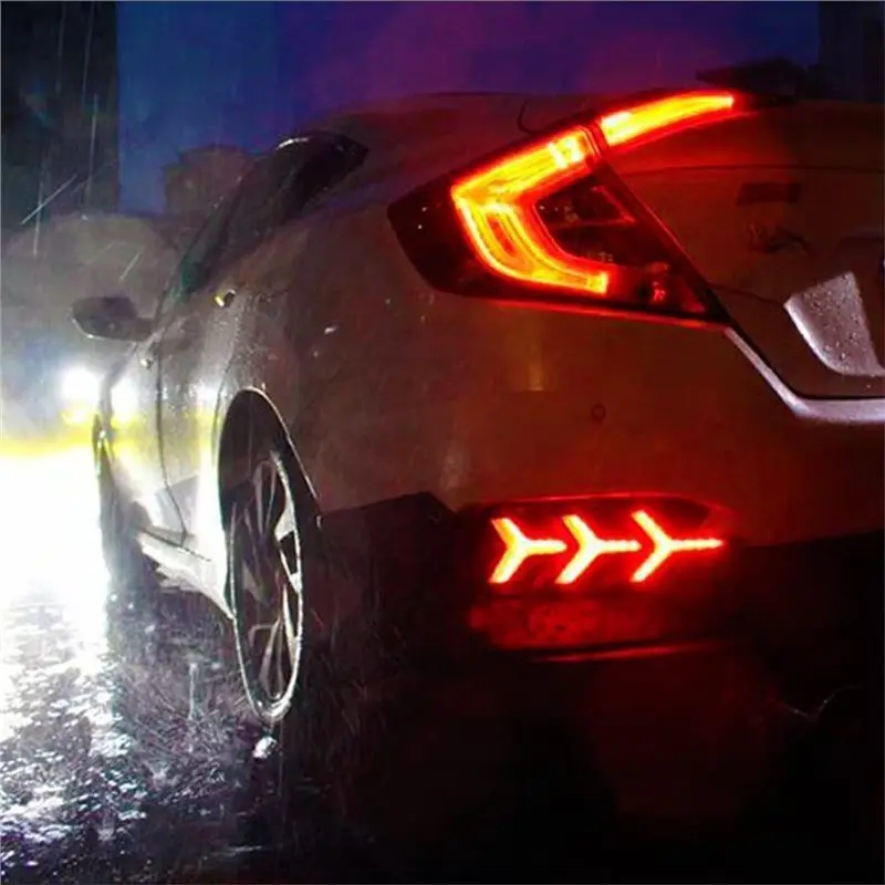 Ingenious-Tail Lamp For Honda Civic Sedan 10Th Gen 2016-2020 Rear Bumper Light Brake Light Sequential Turn Signal Light