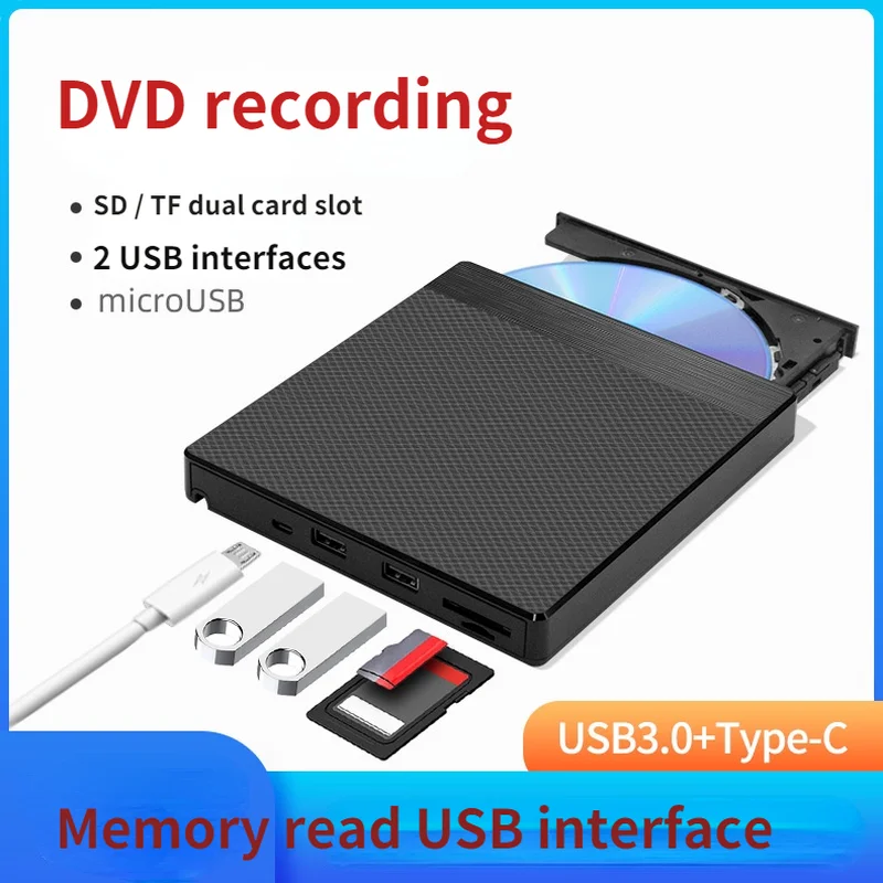 

USB 3,0 тонкий внешний DVD RW CD, записывающий привод, устройство для чтения, оптические приводы для ноутбука, ПК, Dvd, горелка, Dvd, портативный