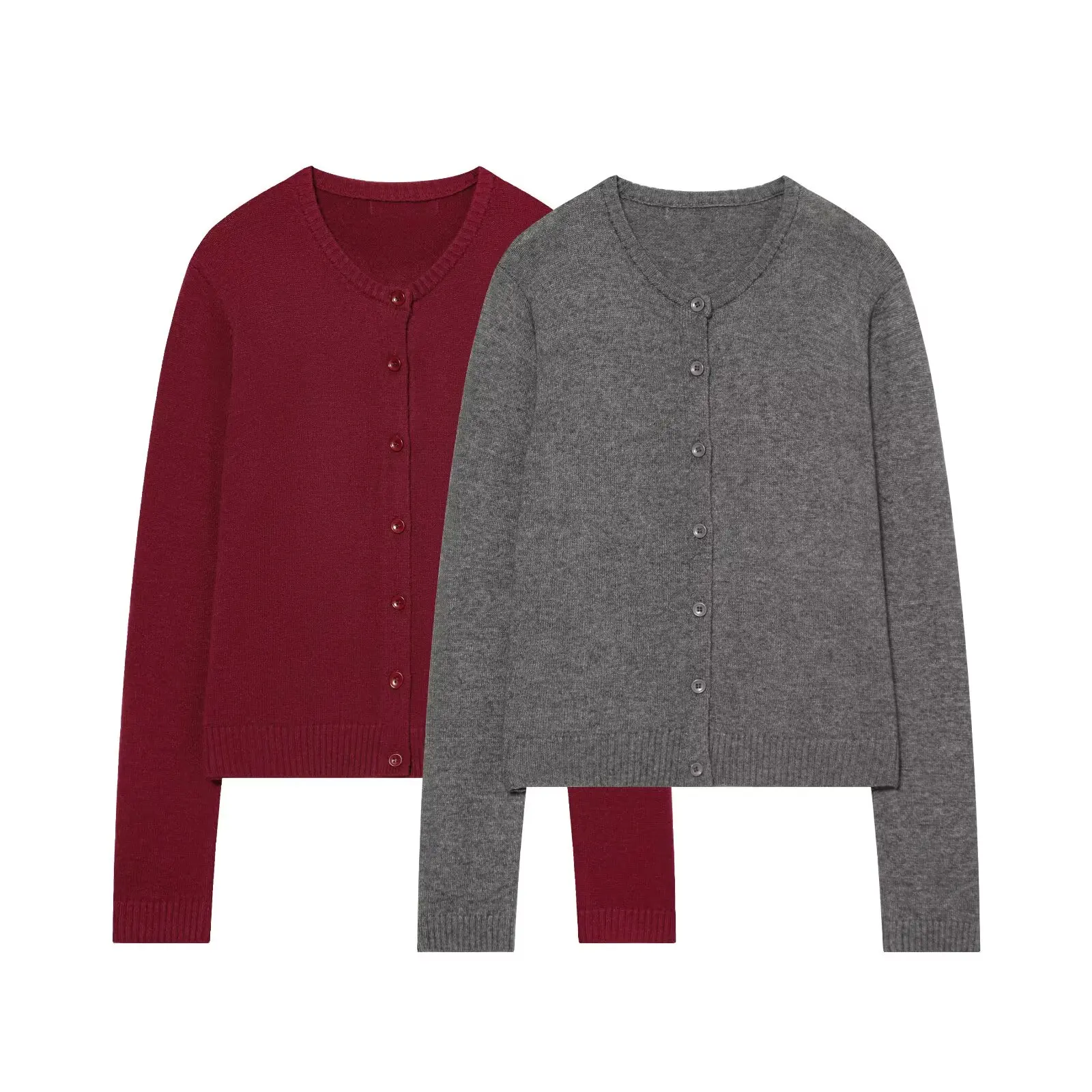 

Women Fashion Long-Sleeved Knitted Cardigan Jacket Female Temperament Solid Single-breasted High Street Round Collar Coat