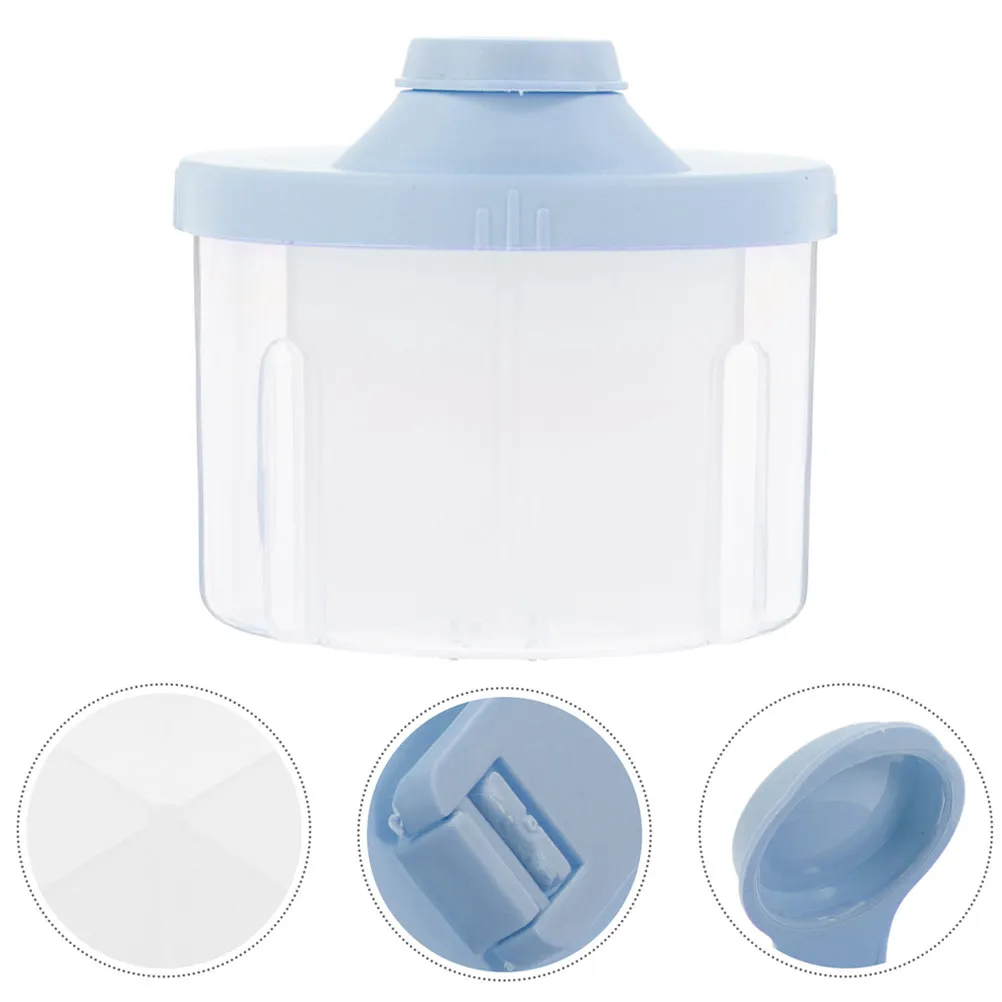 

2pcs Portable Milk Powder Box Reusable Rotating Compartment Travel Formula Container Outdoor Infant Food Storage Case Leak-Proof