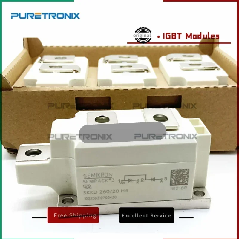 SKKD250/16 SKKD250/14 SKKD250/12 SKKD250/18 SKKD260/16 SKKD260/14 SKKD260/12 SKKD260/18 100% Novo Módulo Tiristor Original