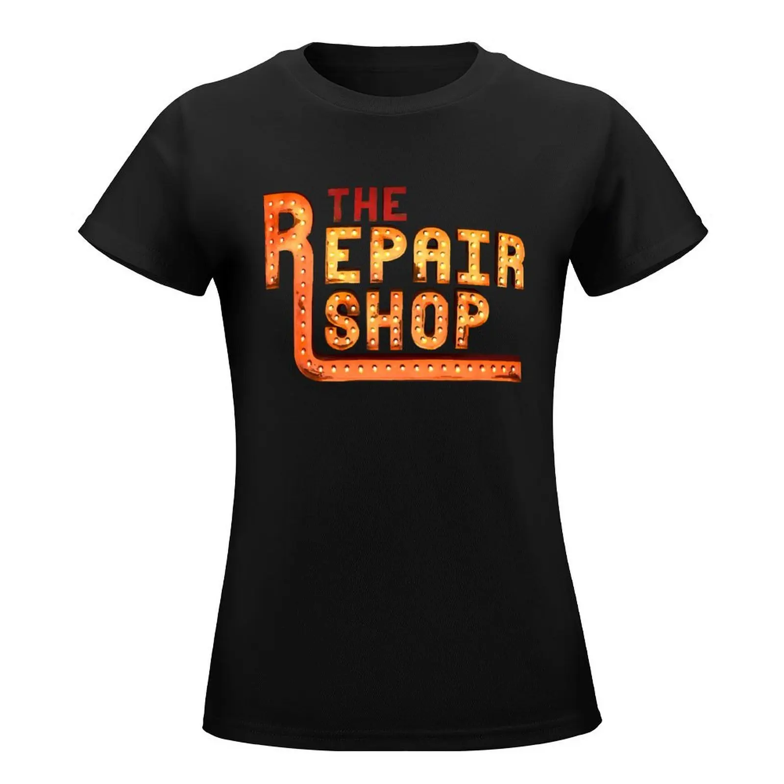 the repair shop logo T-Shirt kawaii clothes hippie clothes summer tops Short sleeve tee Women clothes