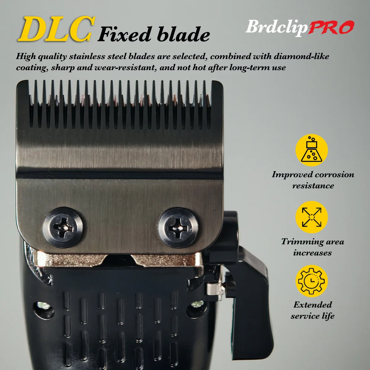 المهنية BRDCLIP 619 مقص الشعر 7500 دورة في الدقيقة الدقة الصلب شفرات حادة الزاوية شاشة الكريستال السائل قاعدة شحن آلة قطع الشعر