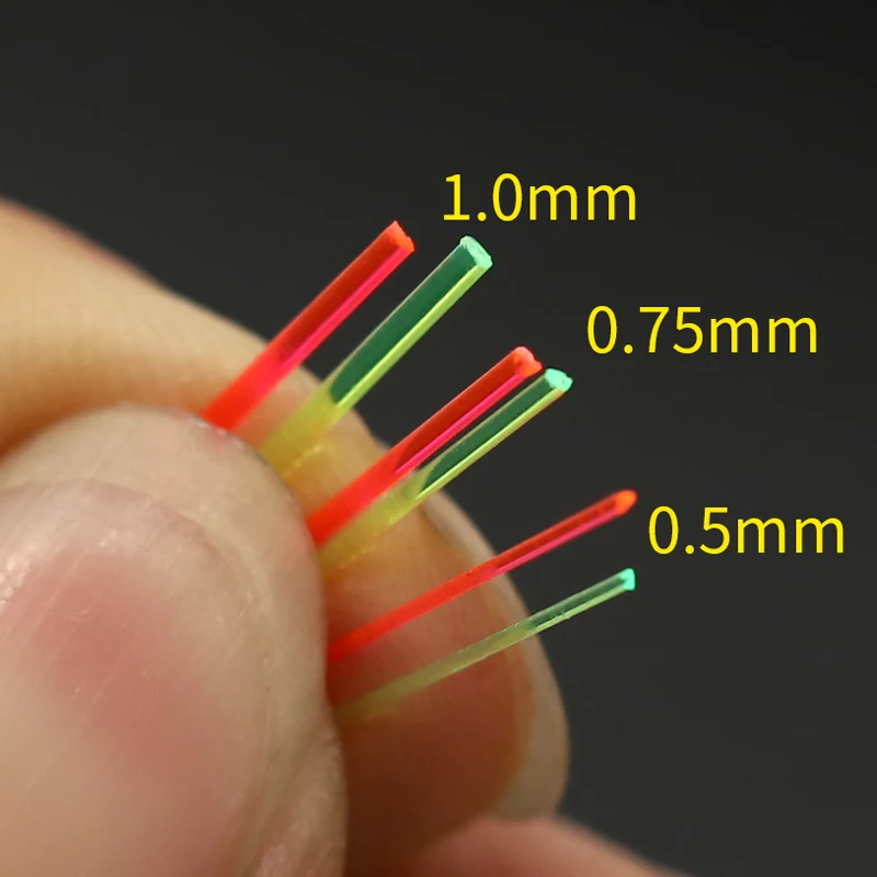 1M Optic Fiber Lights Plastic Led Cable Fluorescence Flex 1.5mm 1.0mm 0.75mm 0.5mm Nano Optical Fibre for Gun Bow Sight Lighting