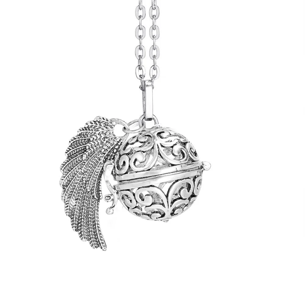 Musik Chime Mexiko Angel Ball Anrufer Medaillon Halskette Antik Vintage Schwangerschaft Ätherisches Öl Diffusor Aromatherapie Halskette – Detail 18