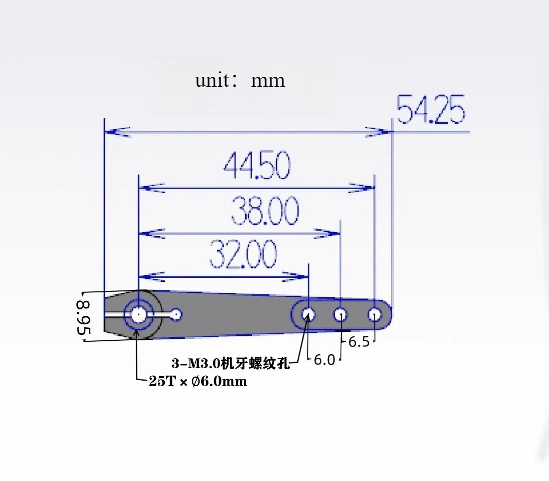 Servo Arm 25T Gear Aluminum Alloy Extended for RC Aircraft Single  Straight  Fixed Wing Colorful