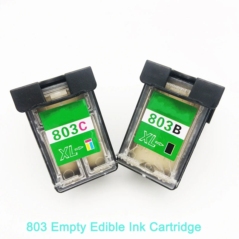 vilaxh HP803 Cartridge For Refillable Edibel Ink Cartridge For Coffee Printer Food Printer For HP 803BK 803 Color