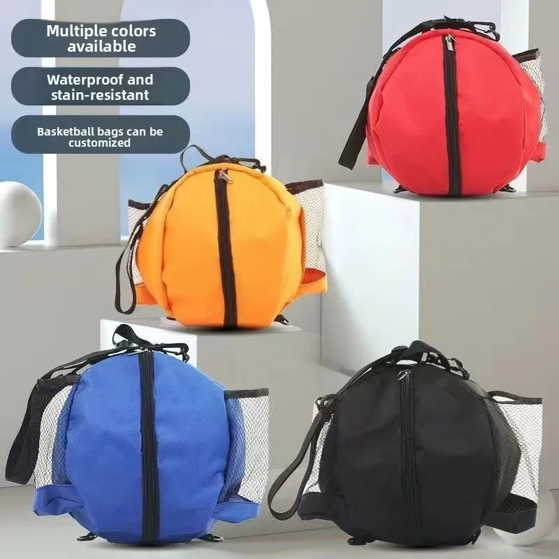 

New Adjustable Shoulder Strap 2 Side Mesh Pockets Basketball Bag Sports Ball Bag Soccer Football Shoulder Bag Holder Carrier