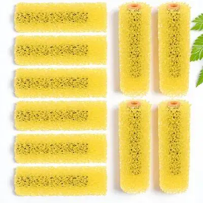 

10Pcs Sponge Paint Roller Brush Texture Wall Art Tool Embossed Pattern Application for Home Decoration Drywall Painting Projects