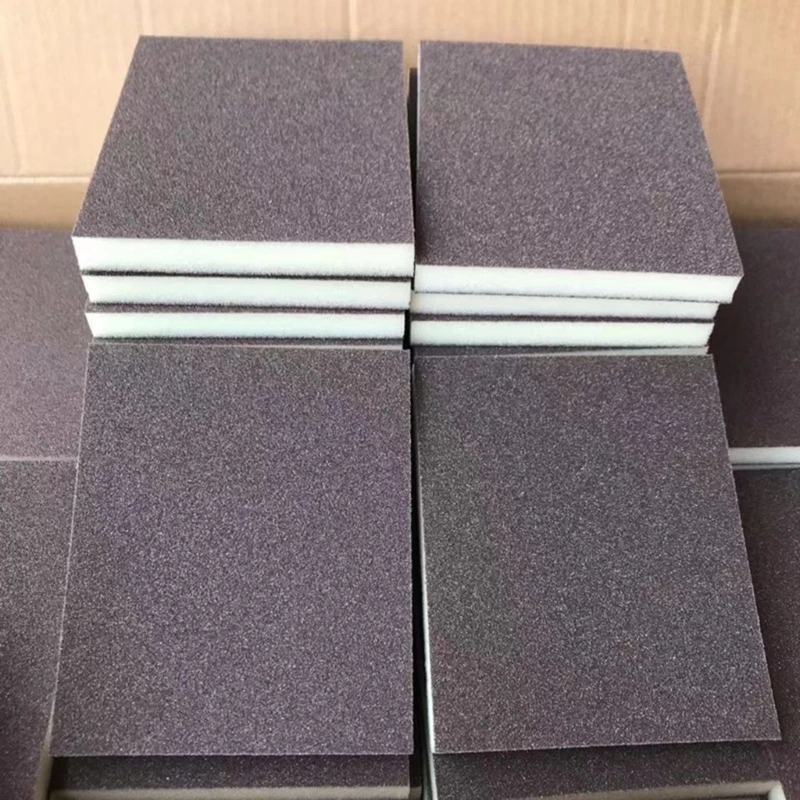 2Pieces Sanding Sponge Abrasive Tool, Soft Foam Woodworking Polishing Contouring, Double Texture for Multiple Materials