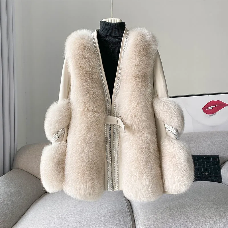 New fur and coat for women a light all-in-one