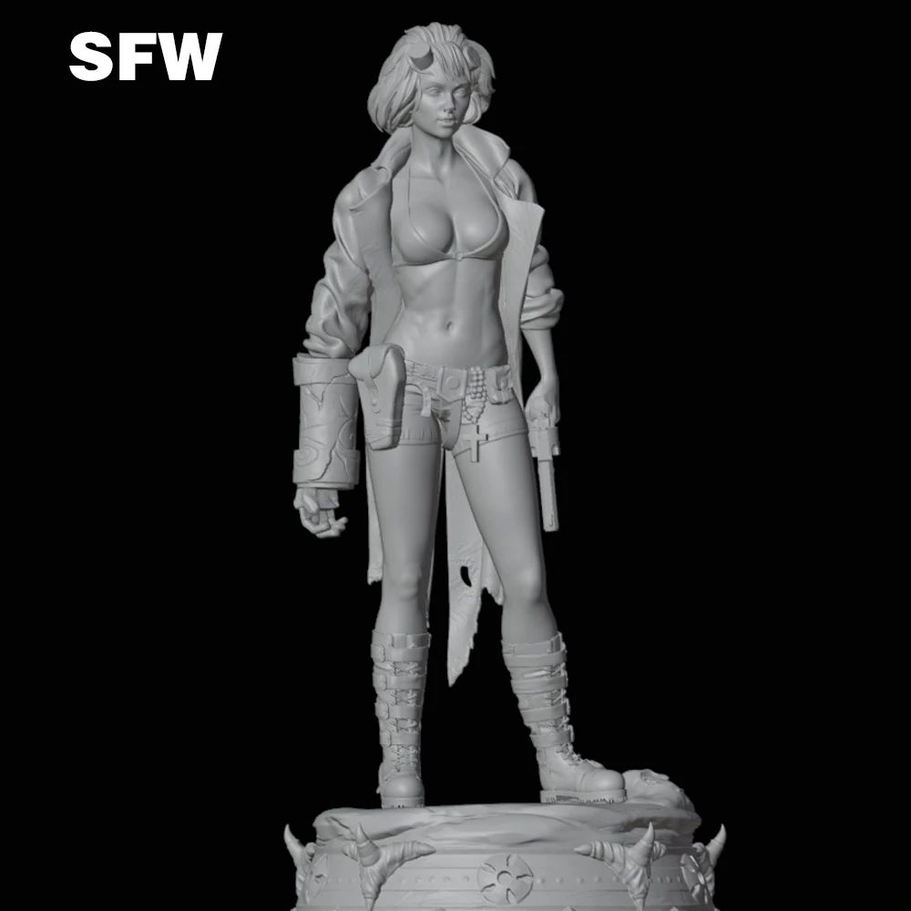 NSFW Infernal Girl, комплект моделей из смолы, кукла с 3D-печатью, 1/24, фигурка из смолы в разобранном виде, наборы статуй, неокрашенная игрушка, игровой набор Gk