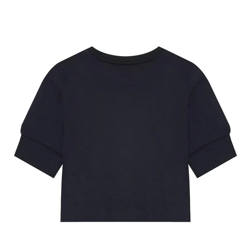 Fanan Willshela Women Fashion With Button Patchwork Pullover Blouse Vintage O-Neck Short Sleeves Female Chic Lady T-Shirts