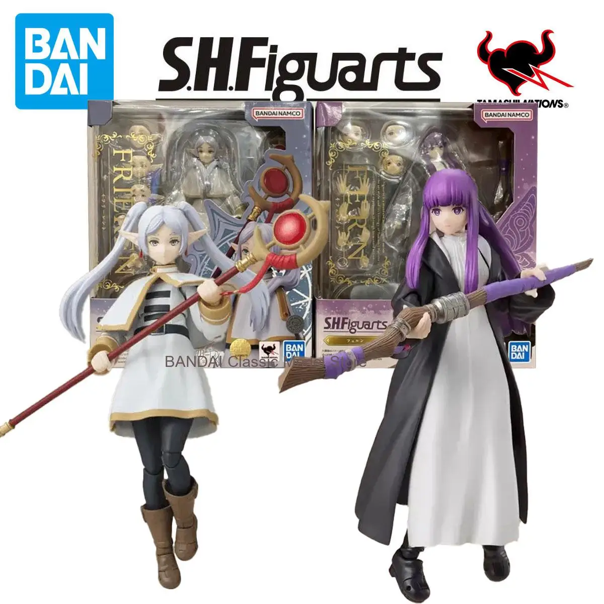 In Magazzino Originale Bandai SHFiguarts SHF Frieren:Beyond Journey's End Frieren Fern Anime Action Figure Giocattoli Ornamento per I Regali
