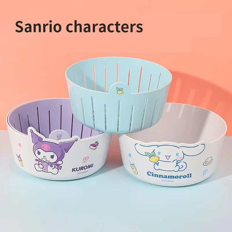 

Fruit Basket Kawaii Anime New Sanrio Kitchen Household Cute Jade Mandarin Dog Water Filter Basket Washing Basket Toys for Gifts