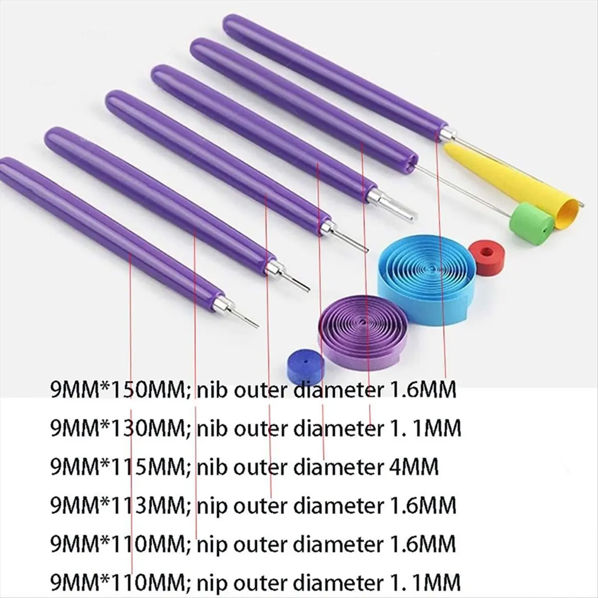 SALE AA63 6 Pcs Paper Quilling Tools Slotted Kit Stainless Steel Paper Quilling Pin Tool DIY Paper Card Making Project Tool
