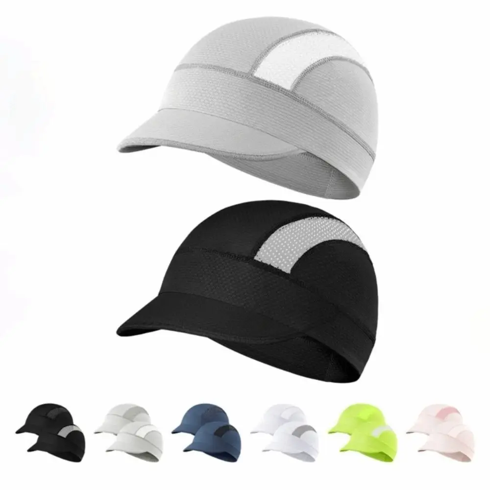 Breathable Mesh Cycling Caps Sweat Absorption Thin Design Sports Sunhat Small Brim Polyester Material Baseball Cap