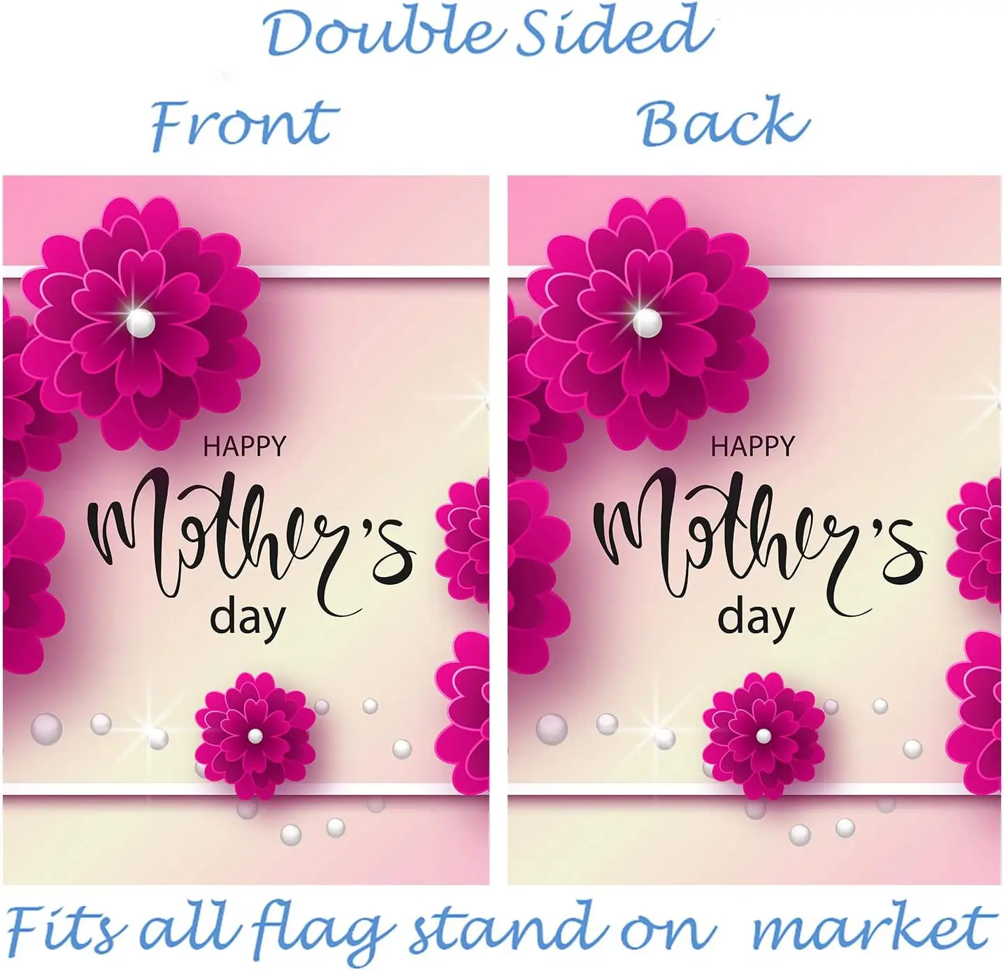 Happy Mothers Day Love You Best Mom Floral Flower Blossom House Flag 28