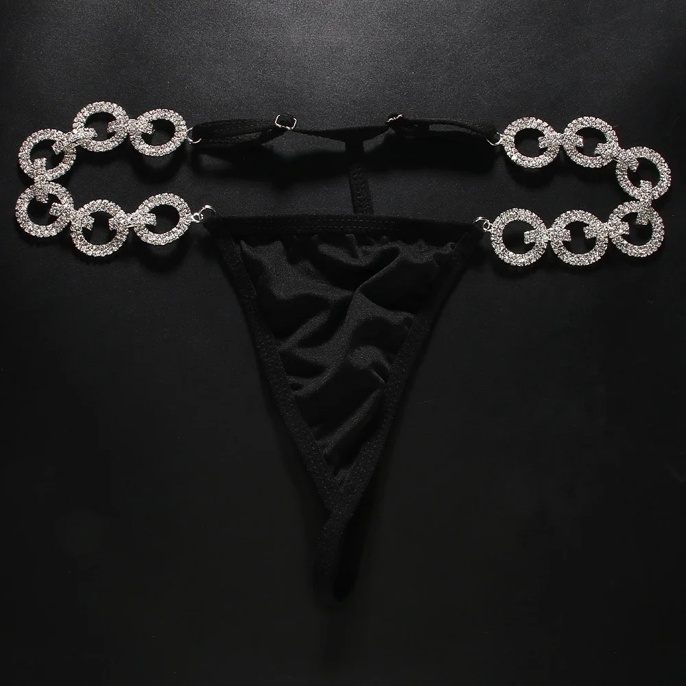 أزياء هندسية ملخصات سراويل النساء حجر الراين نادي الرقص مثير بيكيني مجوهرات اكسسوارات اللباس الداخلي كريستال الجسم سلسلة الهذيان الهدايا #3