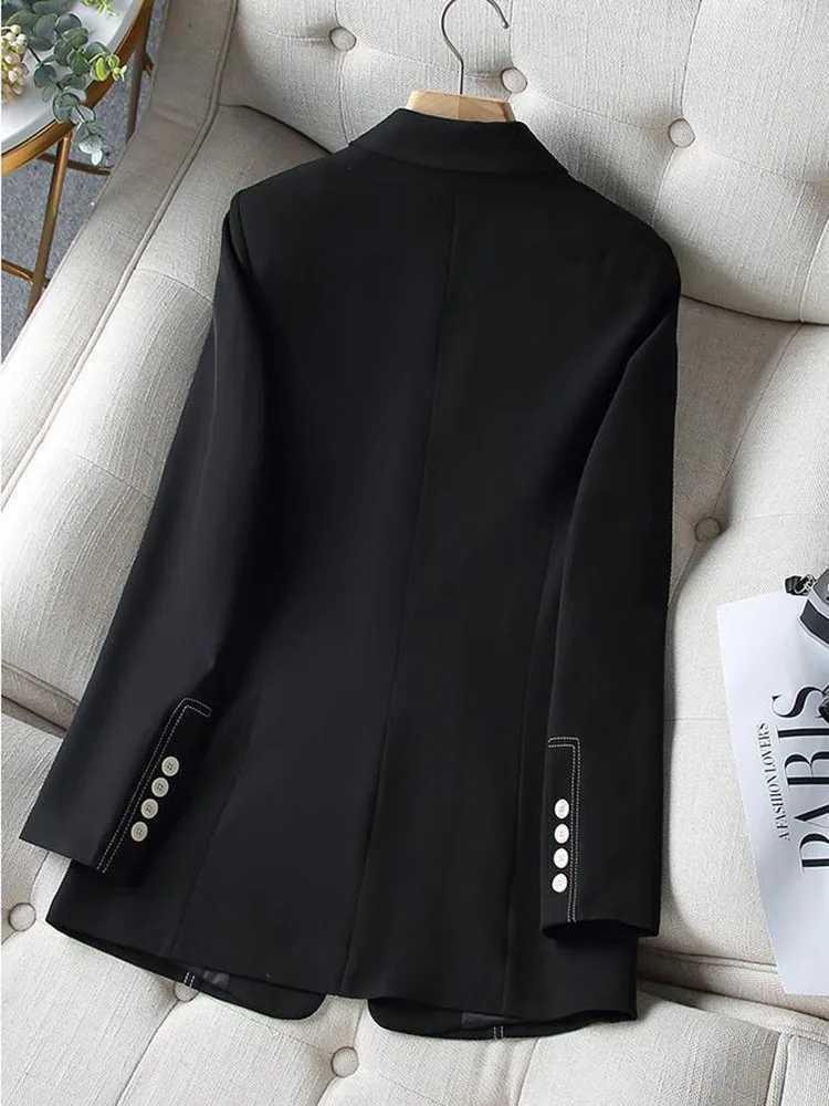 سترة رسمية جديدة للنساء بأكمام - مراجعة Women Formal Wear With Black Blazer وسعره