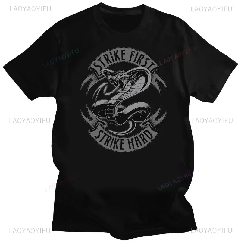 Karate Tournament Cobra Kai Men T Shirt Karate Kid Movie Tee Shirt Women Short Sleeve Crew Neck T-Shirt Classic Adult Clothing